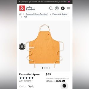 Hadley & Bennett apron